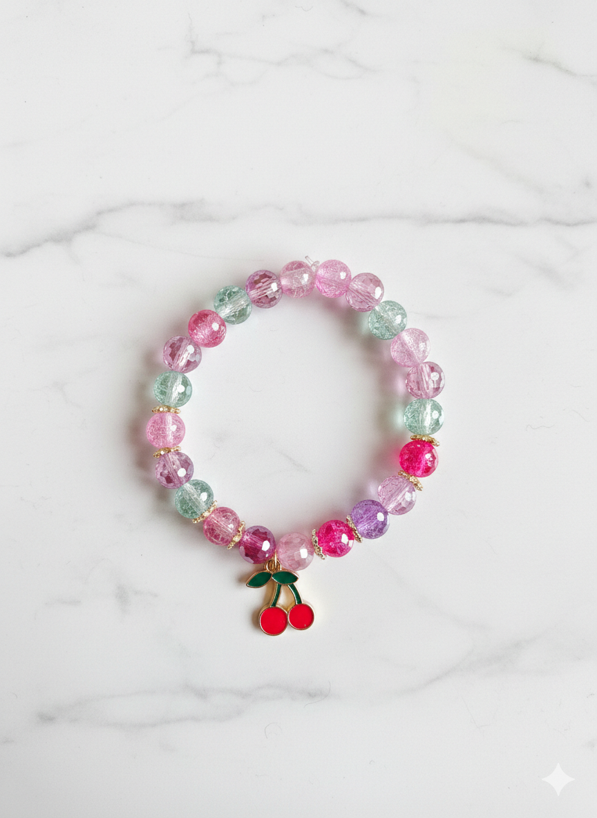 Red Cherry Pop Delight Handmade Premium Bracelet