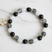 Monochrome Marble Floral Handmade Semi Premium Bracelet