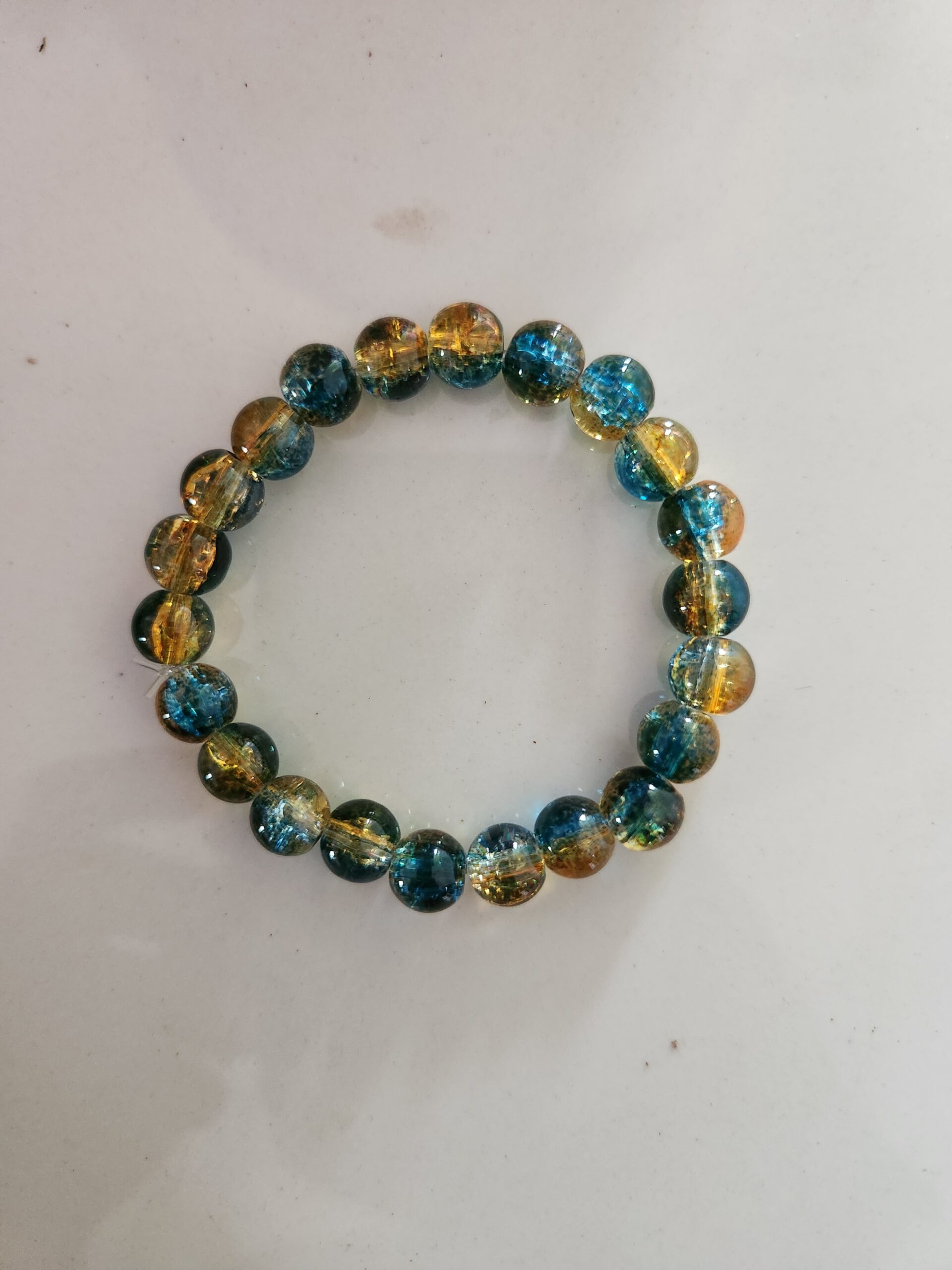 Ocean Teal Crystal Handmade Budget Friendly Bracelet_3323